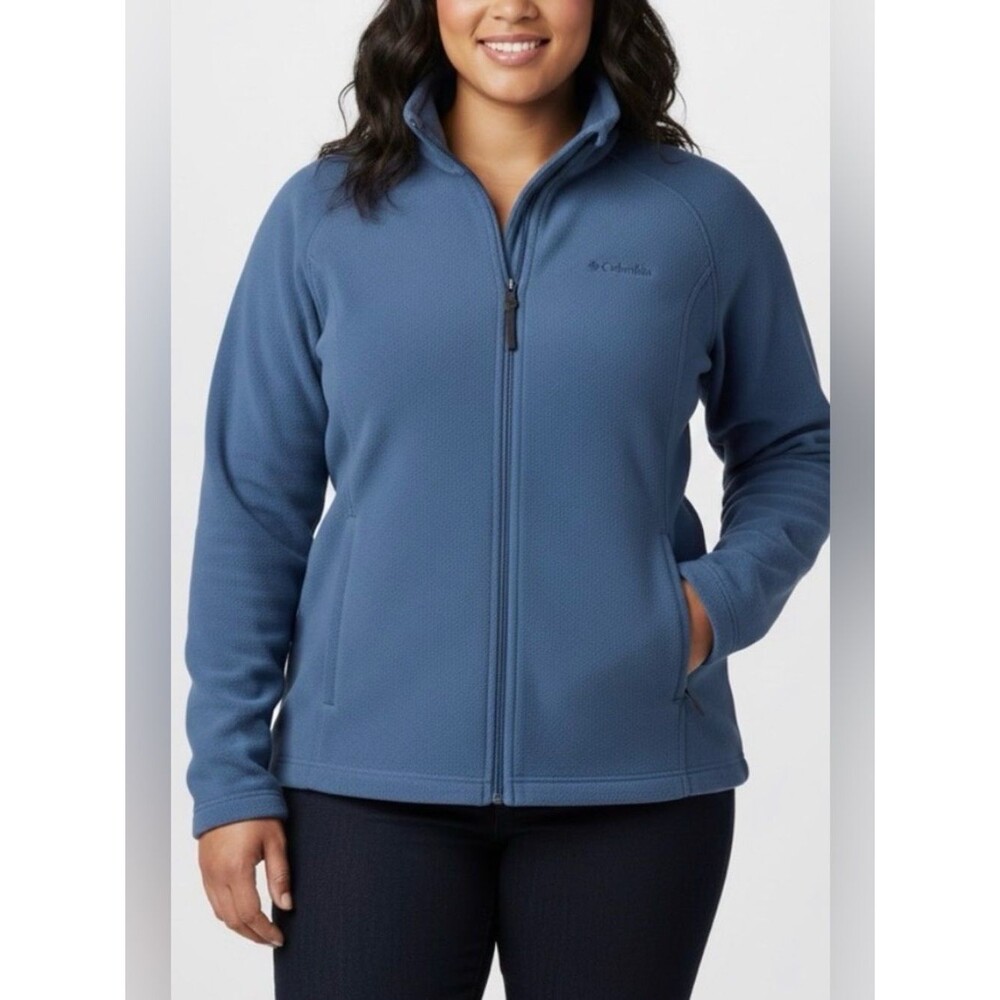 Columbia Sportswear Women's Blue Full Zip Fleece Jacket Size 1X